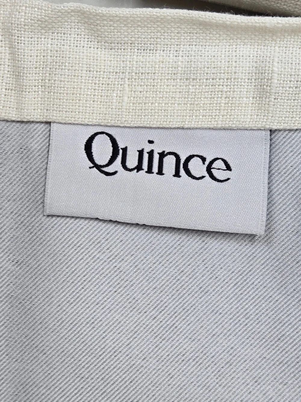 NWT QUINCE Set 2 48x108 Coastal Stripe Linen Cotton True Blackout Curtains 9231